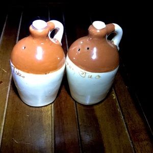 “I Love Thee Little Brown Jug” Salt and Pepper Shakers